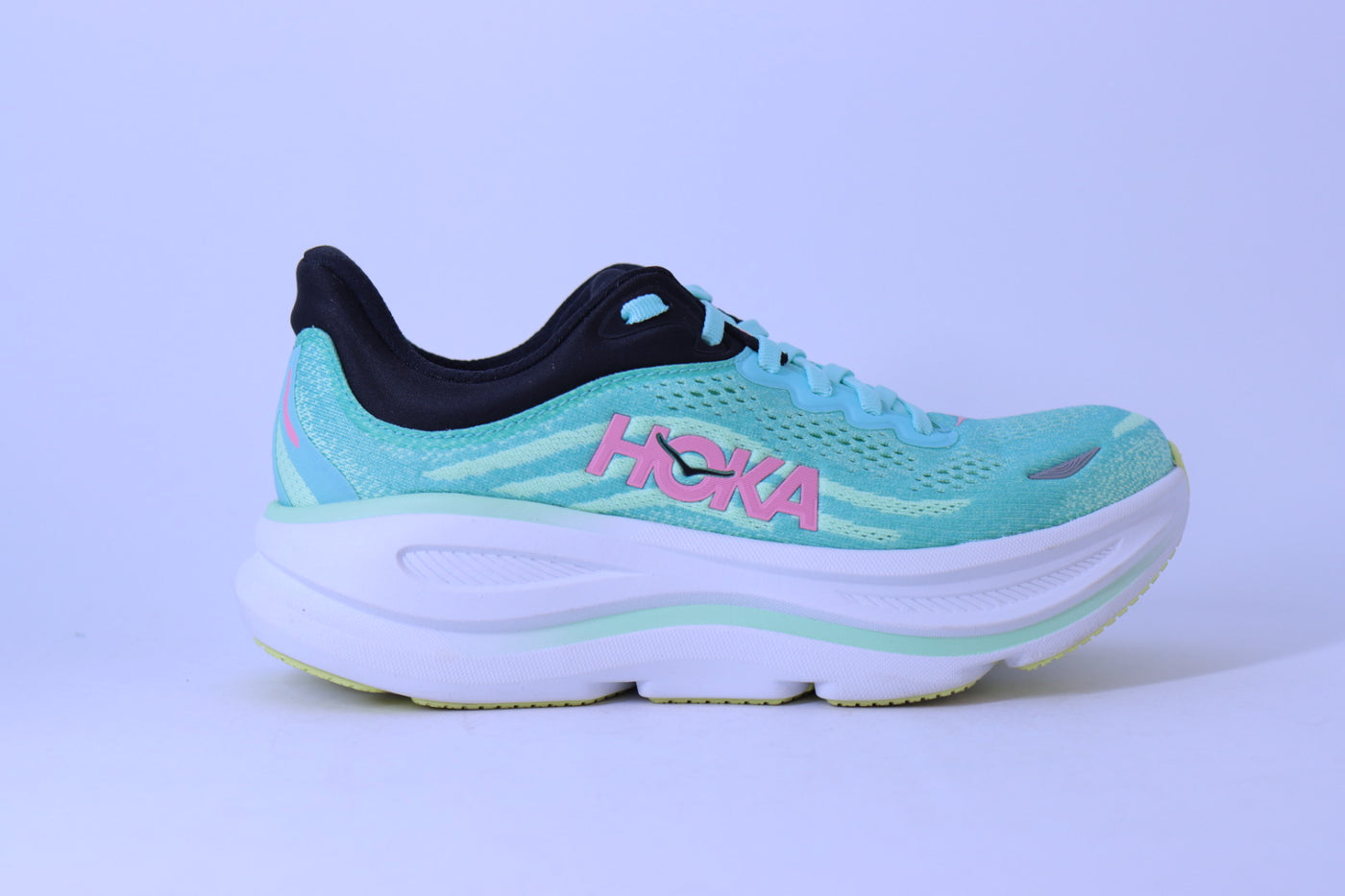 Tênis Hoka Bondi 9 – Aqua / Pink / Mint