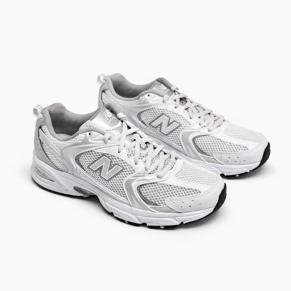 Tênis New Balance 530 Branco e Prata
