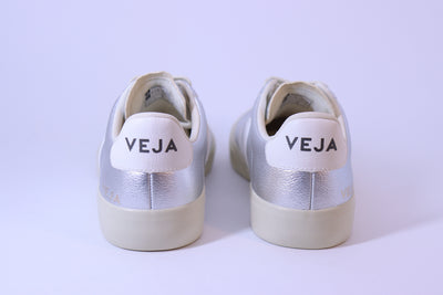 Tênis Feminino Veja Campo Leather Silver White