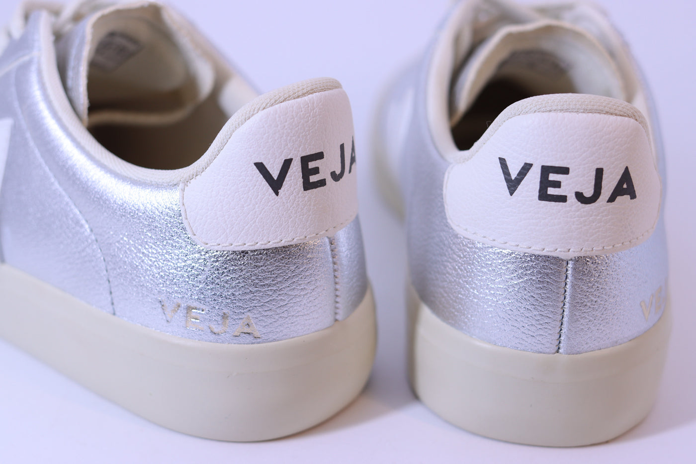 Tênis Feminino Veja Campo Leather Silver White