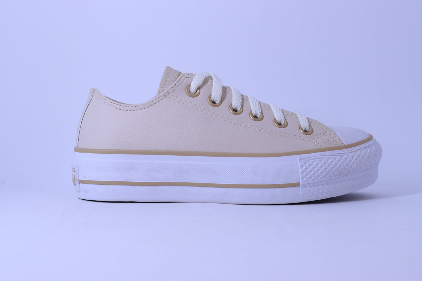 Tênis Feminino Converse Chuck Taylor Lift Platform – Bege