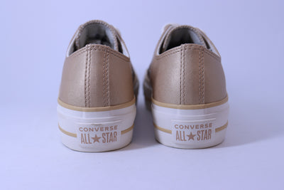 Tênis Feminino Converse Chuck Taylor All Star Lift Authentic Glam 2.0 – Dourado (Cano Baixo)