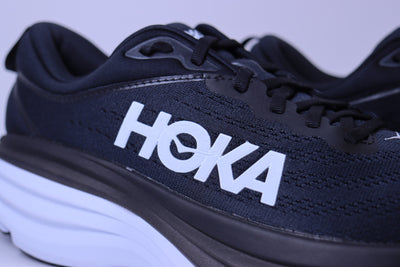 Tênis Feminino Hoka Bondi 8 Preto - – Black / White