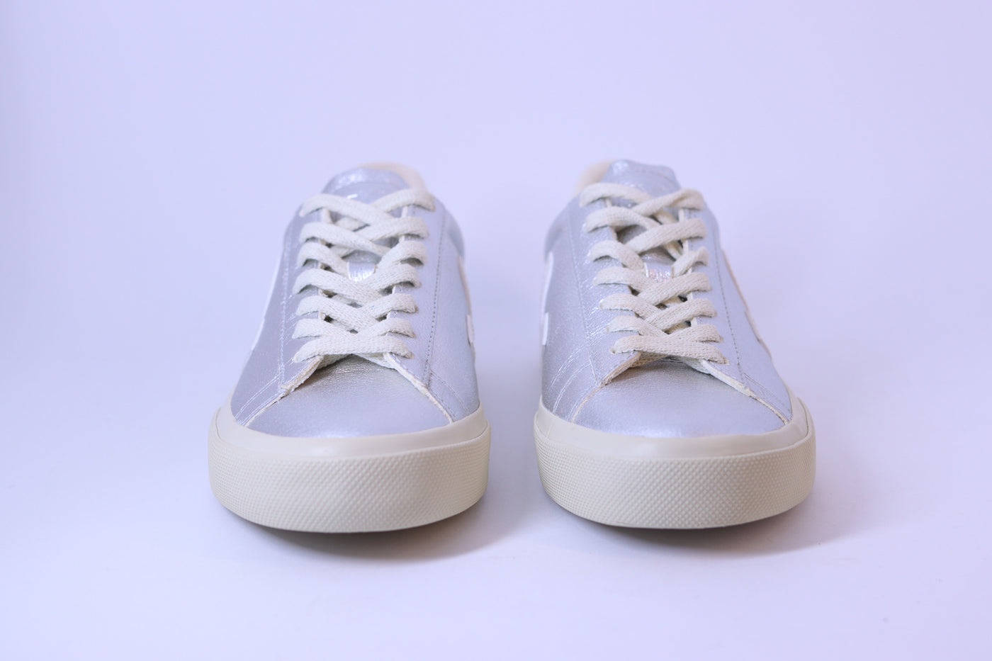 Tênis Feminino Veja Campo Leather Silver White