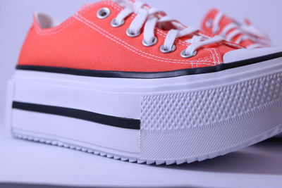 Tênis Feminino Converse Chuck Taylor All Star Lift Double Stack Laranja